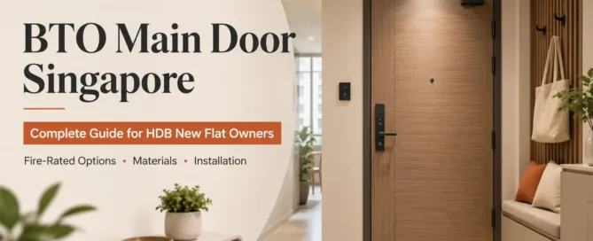 Modern BTO main door in Singapore