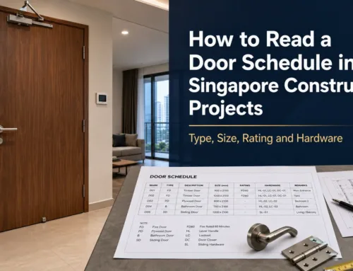 How to Read a Door Schedule in Singapore Construction Projects: Type, Size, Rating and Hardware