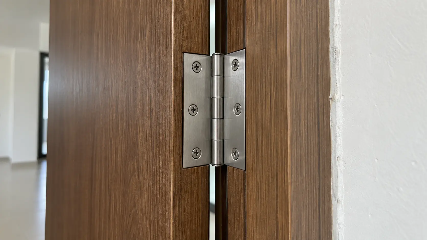 hinge and frame detail on a BTO door